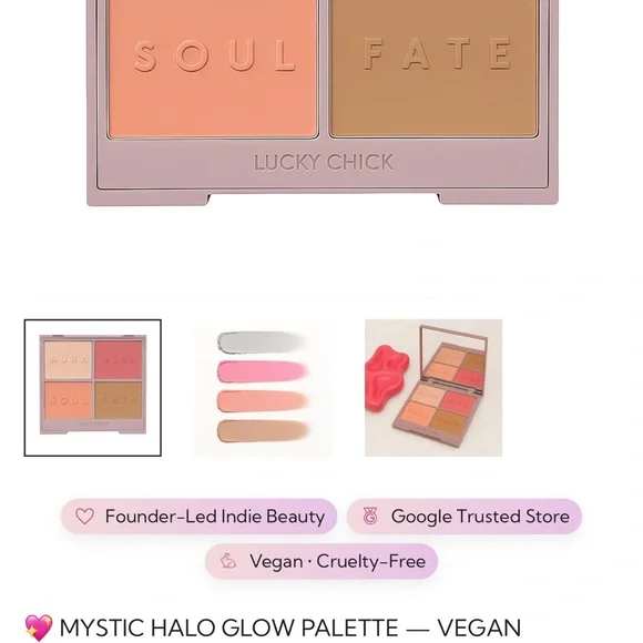 3/$33 ♦️♦️♦️ Lucky Chick Blush Palette - Soulful Shades - Picture 3 of 3